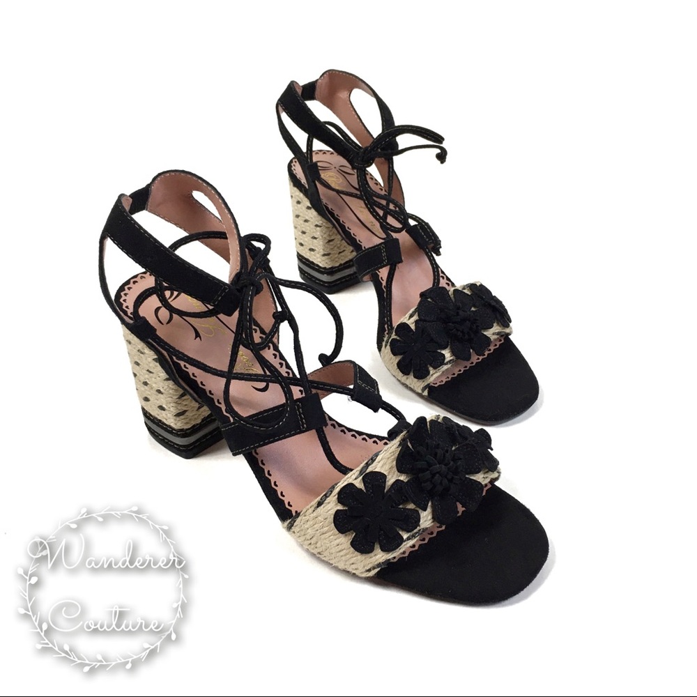 Poetic License floral jute heels